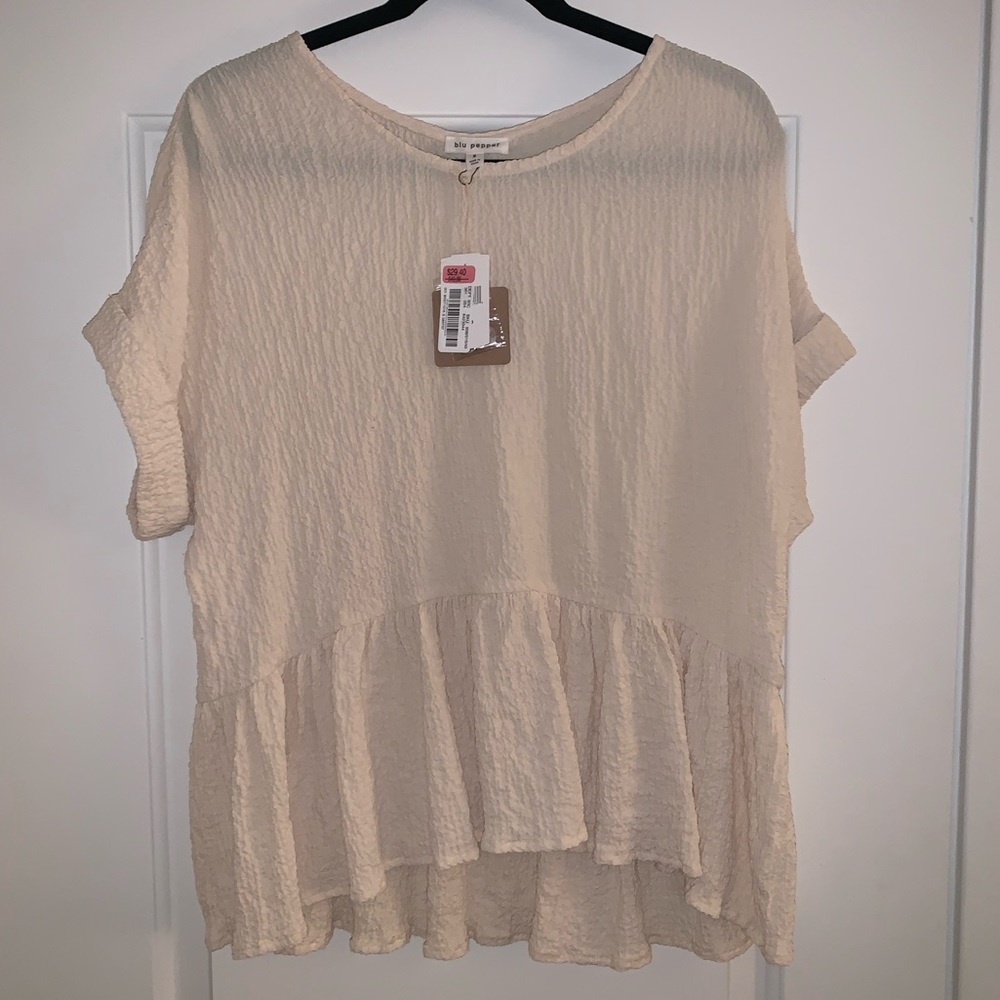 Cream Babydoll Top NWT